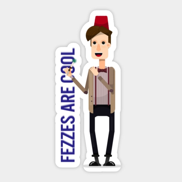 "Fezzes are cool" Sticker by SpaceOdyssey